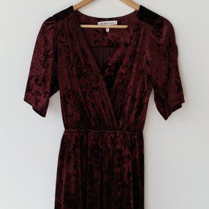 Maroon Velvet Dress